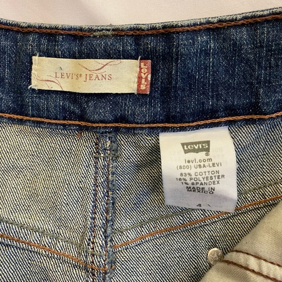 LEVI’S Denim Skirt two tone asymmetrical Sz 4 - Picture 7 of 8